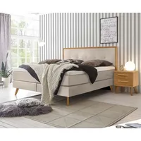 Hasena Boxspringbett 140-180 cm Braun / beige Liegefläche:140 x