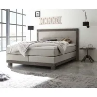 Hasena Boxspringbett 140-180 cm Hellgrau, Liegefläche:160 x 200 cm,