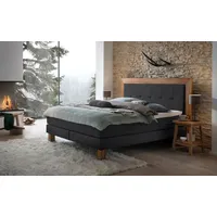 Hasena Boxspringbett 140-180 cm Braun / Anthrazit, Liegefläche:160 x