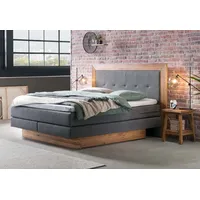 Hasena Boxspringbett 140-180 cm Braun / Dunkelgrau, Liegefläche:160 x