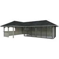 Palmako Pavillon Bianca 33,2 m2 Set 221 Slide Grau