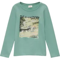 S.Oliver - Langarmshirt mit Fotoprint, Kinder, türkis, 104/110