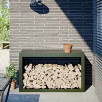 VidaXL Brennholzregal Grün 100x40x60 cm Stahl - Grün
