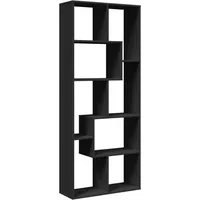 VidaXL Raumteiler-Bücherregal Schwarz 67x25x161,5 cm Holzwerkstoff