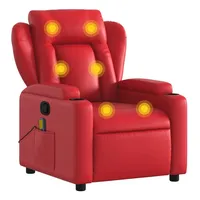 VidaXL Massagesessel Rot Kunstleder