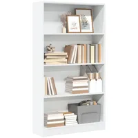 VidaXL Bücherregal Weiß 80x24x143 cm Holzwerkstoff