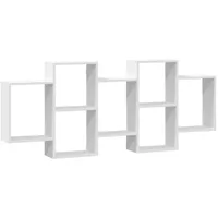 VidaXL Wandregal Weiß 159x18x65 cm Holzwerkstoff
