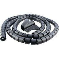 Schwaiger Schwaiger® Kabelspiralschlauch (Ø 28 mm) Schwarz
