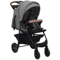VidaXL 2-in-1 Kinderwagen Hellgrau Stahl - Grau