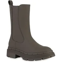 VAN HILL Klassische Stiefel in Olivbraun