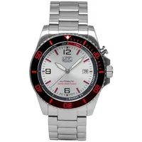 UMF Ruhla Autokinetic Herrenuhr silberfarbiges Ziffernblatt Gliederarmband - 1072M-1