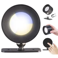 Lunartec CCT-LED-Wandlampe mit Magnetfuß, dimmbar, Touch-Bedienung, schwarz