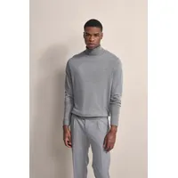 Bugatti Rollkragenpullover BUGATTI, Herren, Gr. XXL, grau (hellgrau), 100%