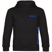 Multifanshop Kapuzen Sweatshirt - Schalke - Brust & Seite
