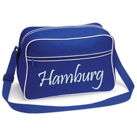 Multifanshop Retrotasche - Hamburg - Schriftzug - Druck weiß
