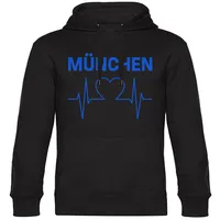 Multifanshop Hoodie Herzschlag Schwarz S