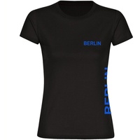 Multifanshop Damen T-Shirt - Berlin blau - Brust &