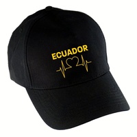 Multifanshop Baseballcap - Ecuador - Herzschlag - Druck gelb