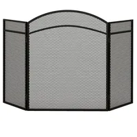 Homcom Kaminschutzgitter Metall, 96 x 60 cm, Schwarz