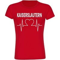 Multifanshop Damen T-Shirt - Kaiserslautern - Herzschlag - Druck