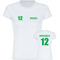 Multifanshop Damen T-Shirt - Bremen - Trikot Nummer 12