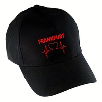 Multifanshop Baseballcap - Frankfurt - Herzschlag - Druck rot