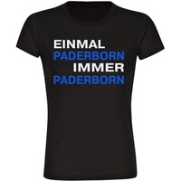 Multifanshop Damen T-Shirt - Paderborn - Einmal Immer -