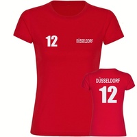 Multifanshop Damen T-Shirt - Düsseldorf - Trikot Nummer 12
