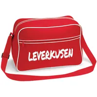 Multifanshop Retrotasche - Leverkusen - Textmarker - Druck weiß