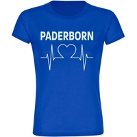 Multifanshop Damen T-Shirt - Paderborn - Herzschlag - Druck
