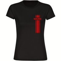 Multifanshop Damen T-Shirt - Mainz - Streifen - Druck