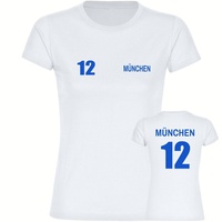 Multifanshop Damen T-Shirt - München blau - Trikot Nummer