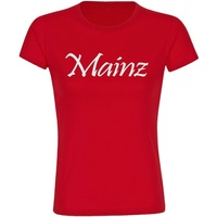 Multifanshop Damen T-Shirt - Mainz - Schriftzug - Druck
