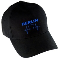 Multifanshop Baseballcap - Berlin blau - Herzschlag - Druck