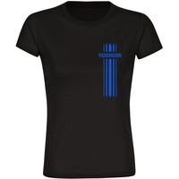 Multifanshop Damen T-Shirt - Paderborn - Streifen - Druck
