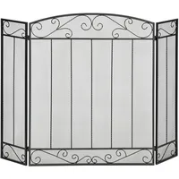 Homcom Kaminschutzgitter, - 105 x 80,5 cm, Schwarz