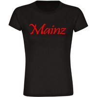 Multifanshop Damen T-Shirt - Mainz - Schriftzug - Druck