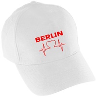 Multifanshop Baseballcap - Berlin rot - Herzschlag - Druck