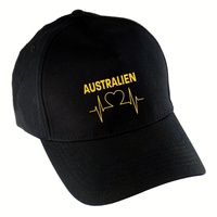 Multifanshop Baseballcap - Australien - Herzschlag - Druck gelb