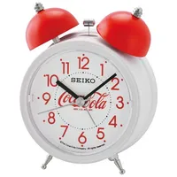 Seiko Wecker Kunststoff analog Weiss/Rot CocaCola QHK905W weiß
