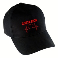 Multifanshop Baseballcap - Costa Rica - Herzschlag - Druck