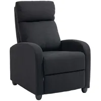 Homcom Relaxsessel Fernsehsessel mit Liegefunktion, Leinenoptik, Gepolstert TV-Sessel mit