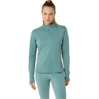 Asics Damen Road Winter 1/2 Zip Mid Layer grün
