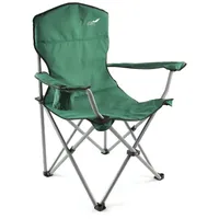 VCM Faltstuhl Angelstuhl Campingstuhl XL dunkelgrün Armlehne mit Getränkehalter