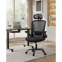 Songmics Drehstuhl Mesh Schwarz
