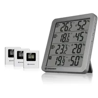Bresser Quadro NV Thermo-/ Hygrometer anthrazit Zimmerthermometer Luftfeuchtigkeitsmessgerät