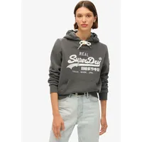 Superdry Embellished Vl Graphic Kapuzenpullover Washed Black XS