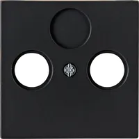Kopp Athenis Abdeckung für TV/RF-Steckdose, schwarz, matte Oberfläche, 373550180