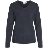 VILA Ril Pullover Mit V-ausschnitt Total Eclipse / Detail