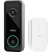 Aosu V8S Video-Türsprechanlage WLAN Komplett-Set 1 Stück Schwarz